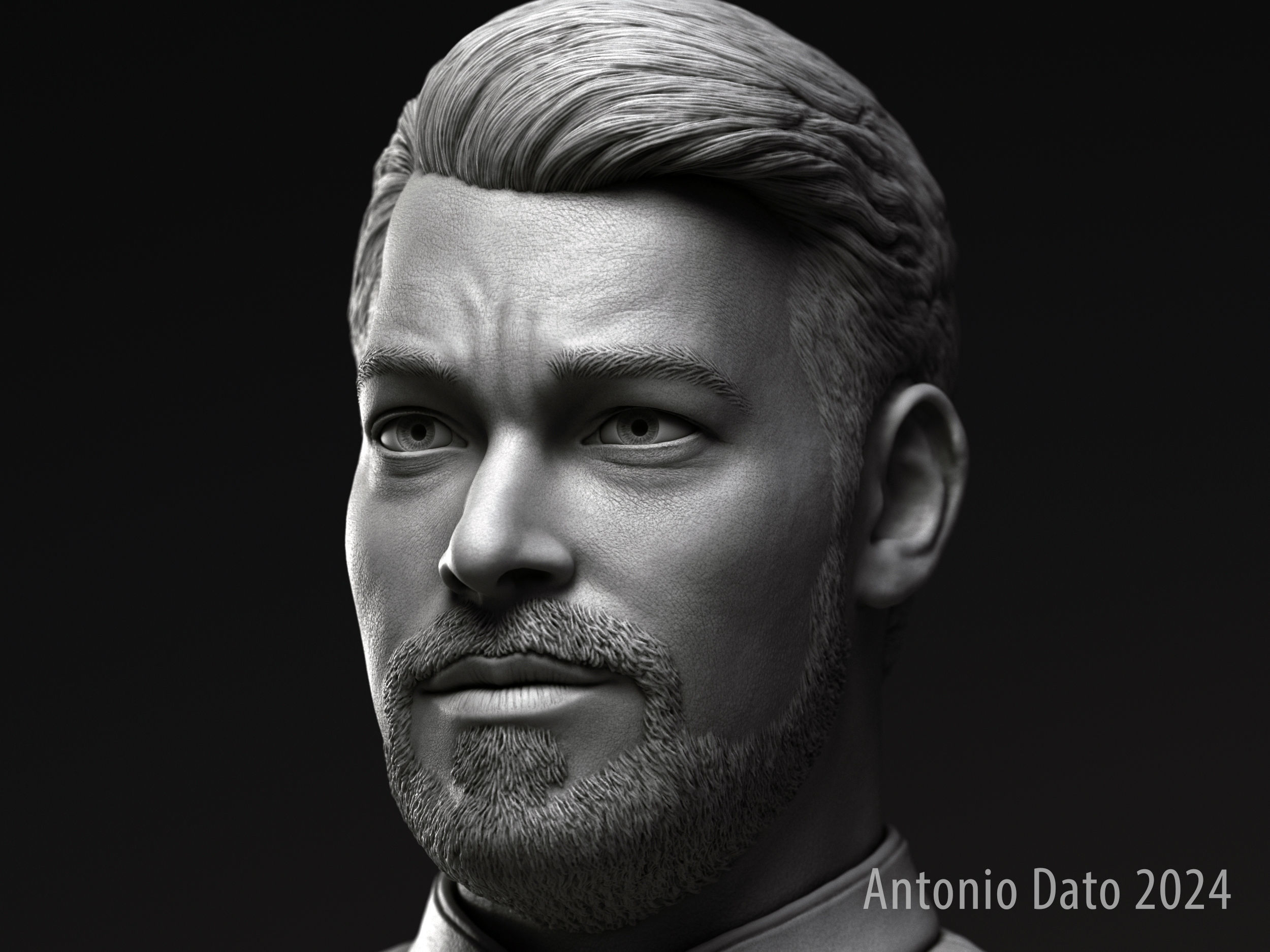 Jonathan Frakes as William Riker Bust Printable 3D Model 3D print model_2