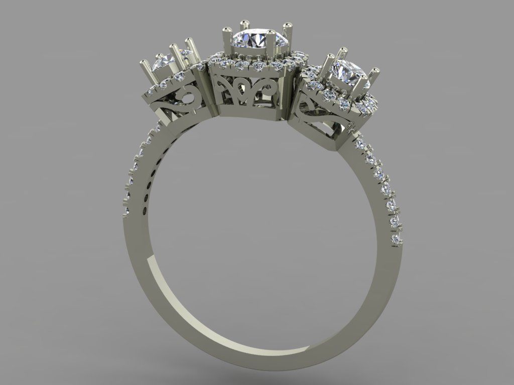 Gold ring 3D print model_9