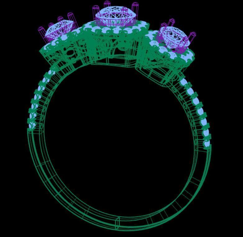 Gold ring 3D print model_5