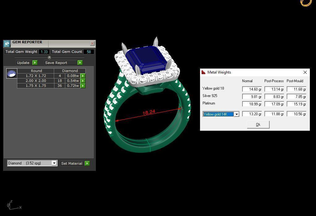 Ring  White Gold 3D print model_2