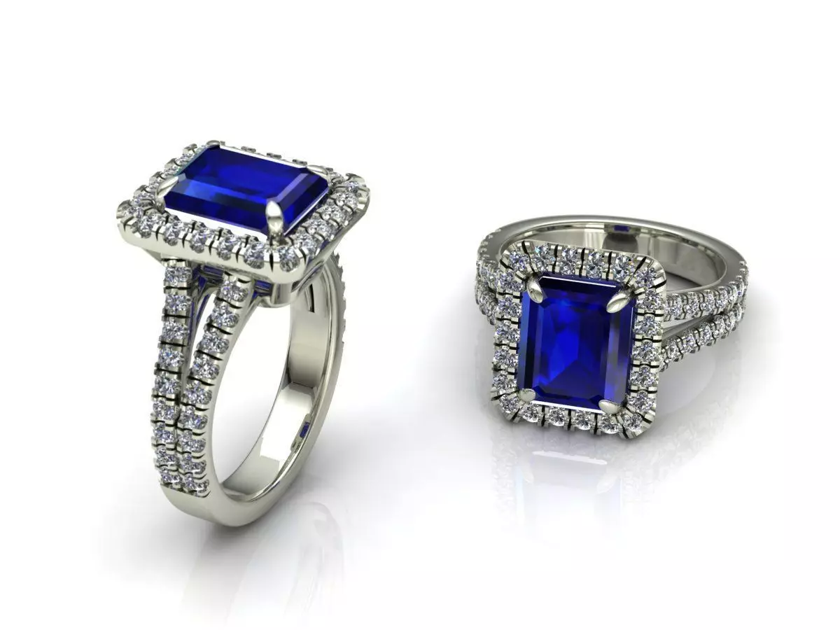 Ring  White Gold 3D print model_0