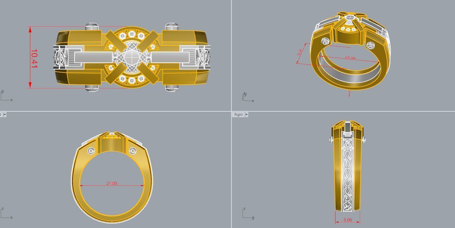 Mens ring  3D print model_1