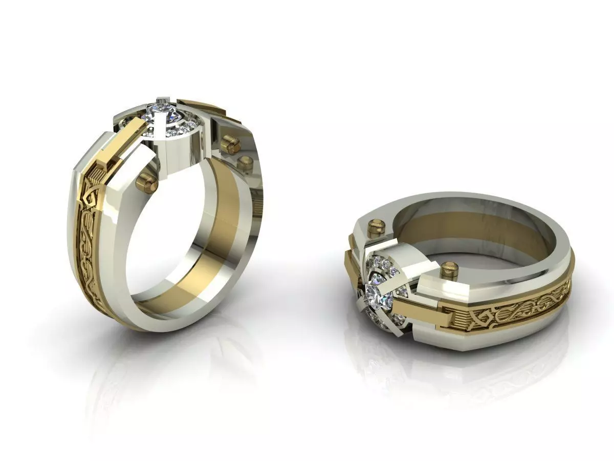Mens ring  3D print model_0