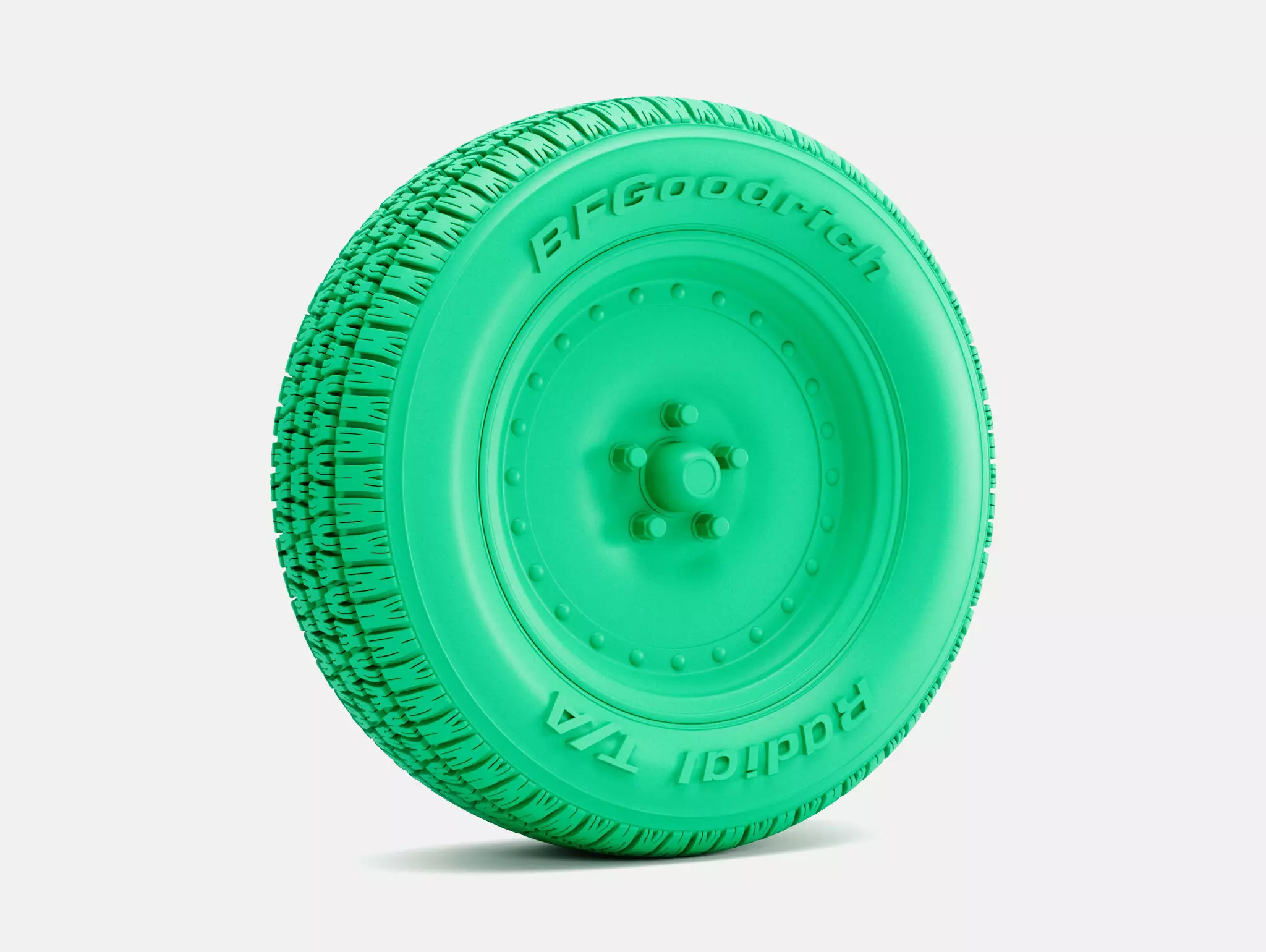 15x7 Centerline Auto Drag Wheel BFGoodrich Radial TA Tire 3D print model_0