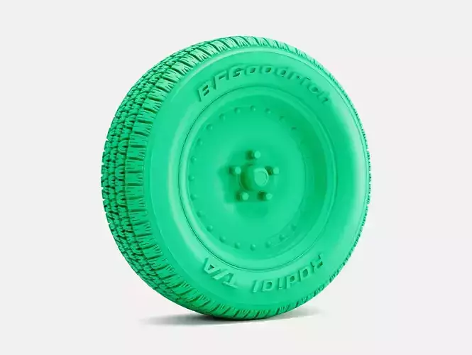 15x7 Centerline Auto Drag Wheel BFGoodrich Radial TA Tire 3D print model