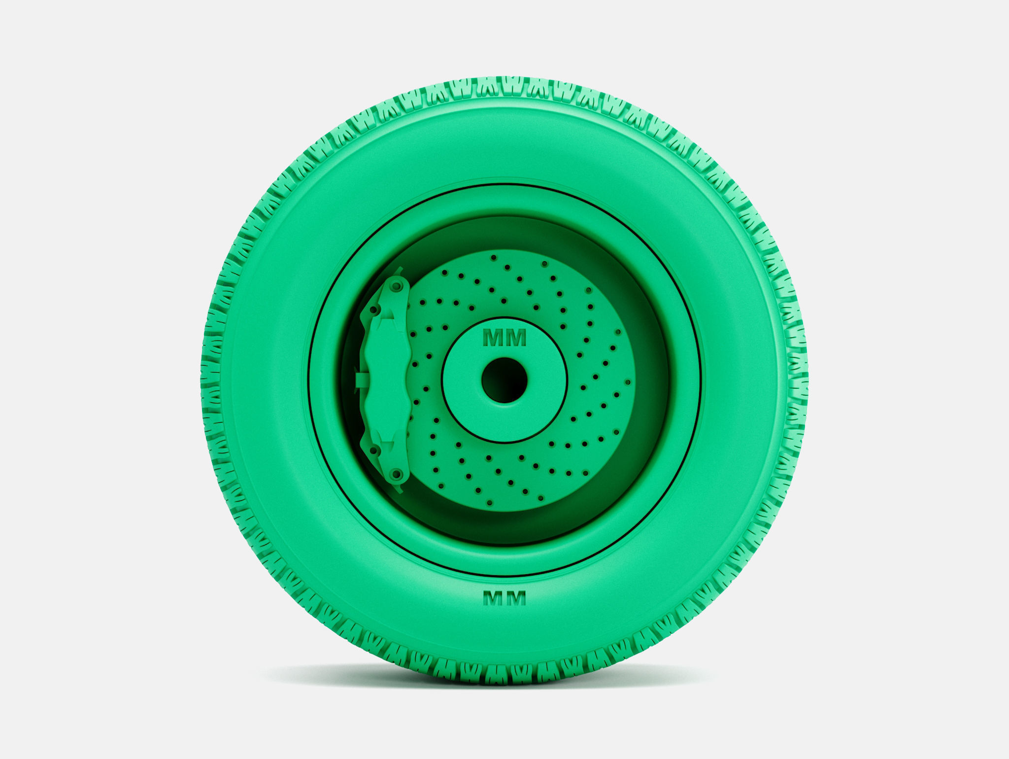 15x7 Centerline Auto Drag Wheel BFGoodrich Radial TA Tire 3D print model_2