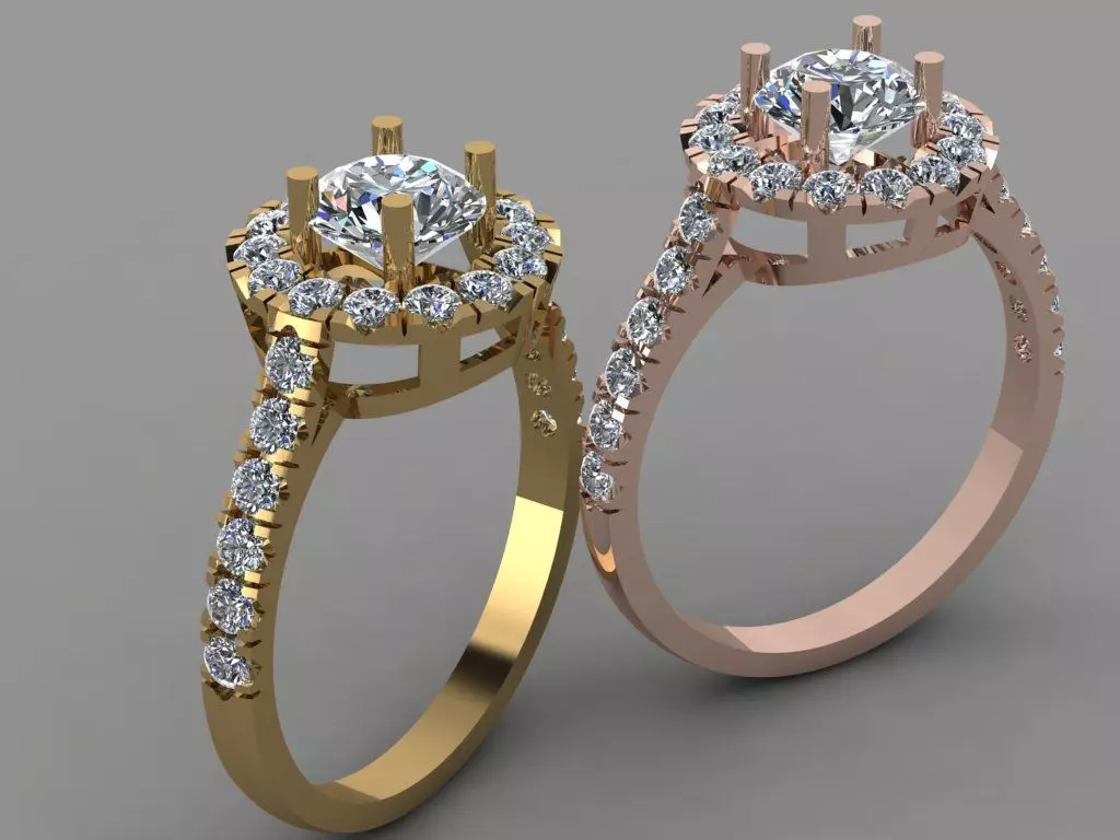 Gold ring 3D print model_0