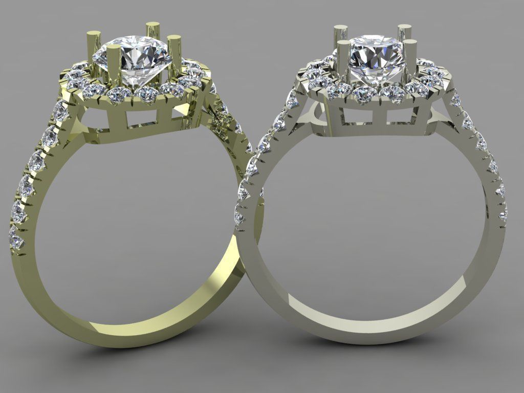 Gold ring 3D print model_4