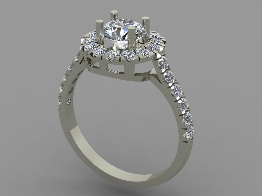 Gold ring 3D print model_2