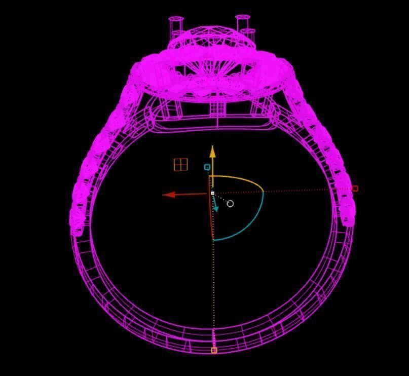 Gold ring 3D print model_8