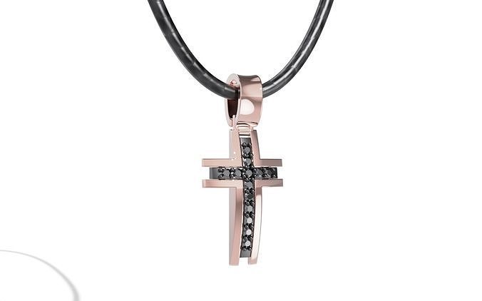 TWO TONED CROSS PENDANT 3D PRINT MODEL 3D print model