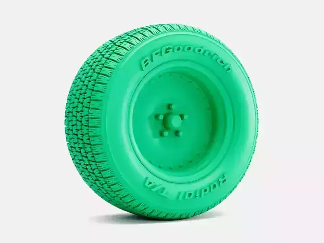 15x10 Centerline Auto Drag Wheel BFGoodrich Radial TA Tire 3D print model
