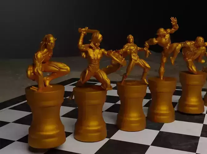 Superhero DC - Marvel Chess Set - 6 Pieces