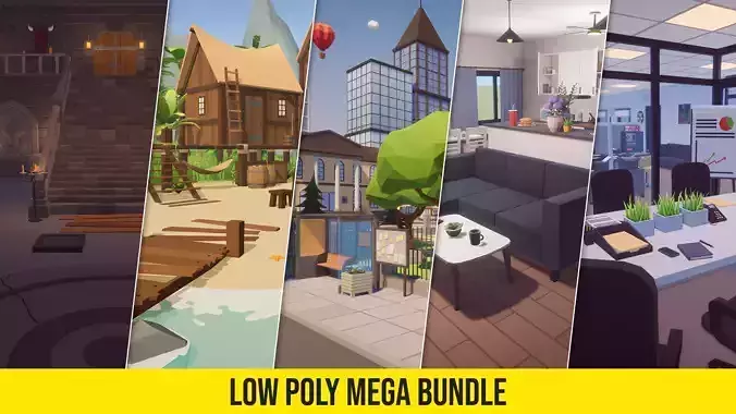 Low Poly Mega Bundle Low-poly 3D model