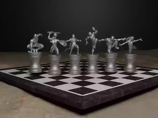Superhero DC - Marvel Chess Set - 6 Different Pieces