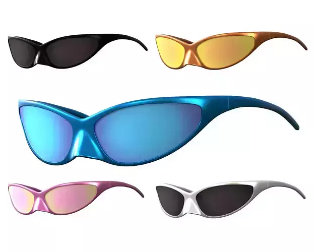 Balenciaga 4G Cat Sunglasses Low-poly 3D model