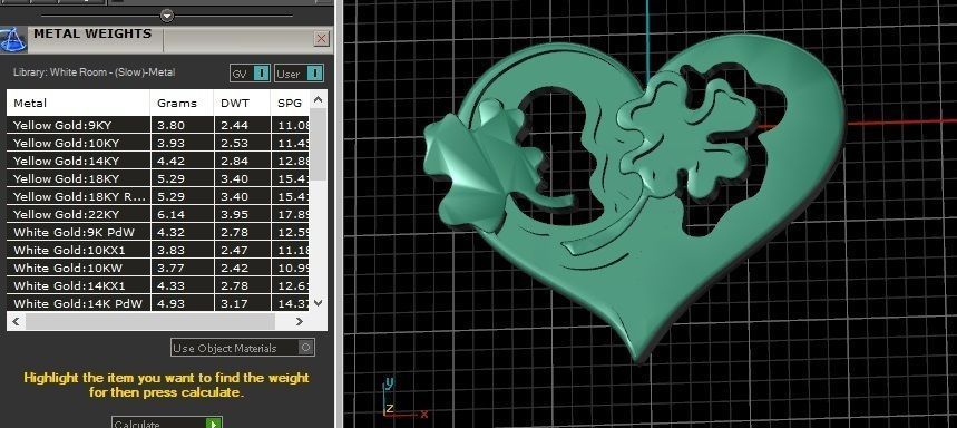 Heart clover pendant 13 3D print model_6