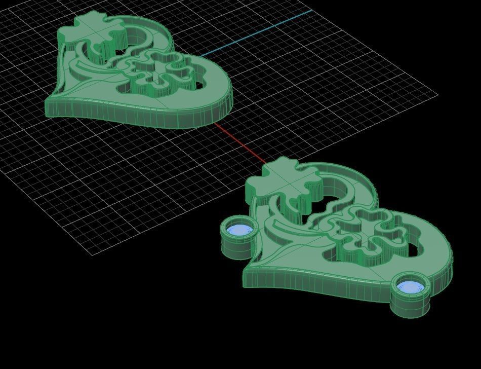 Heart clover pendant 13 3D print model_8