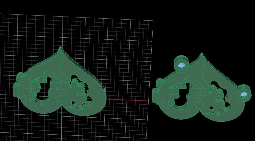 Heart clover pendant 13 3D print model_10