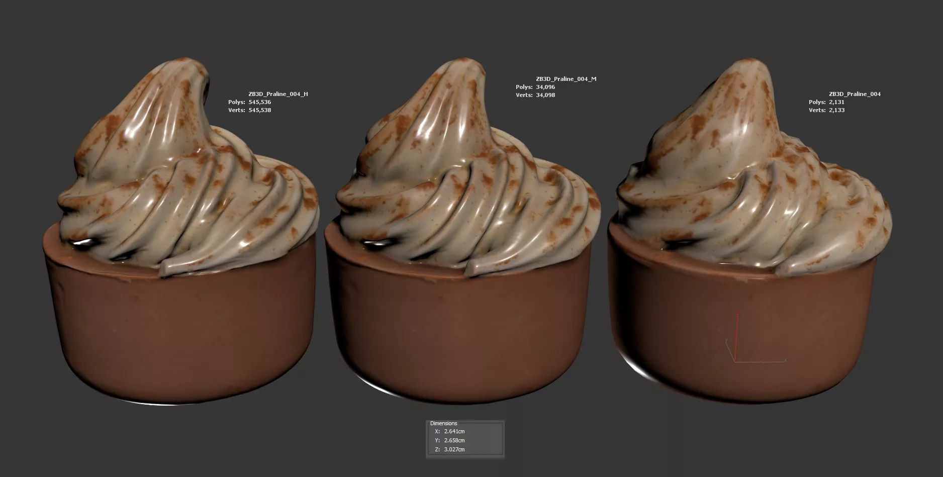 Praline 3D model_5