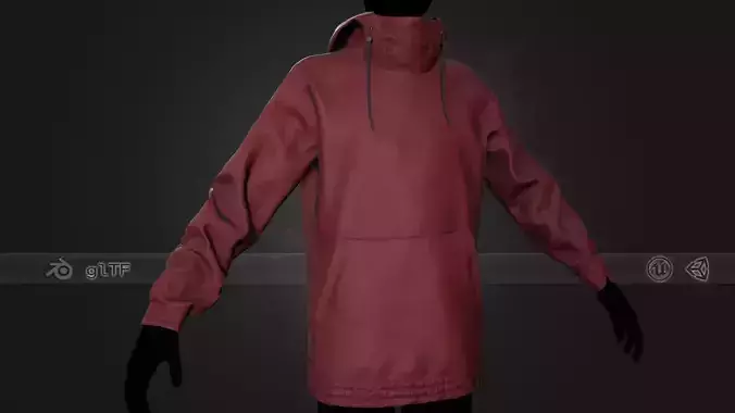 Red Snowboard Hoodie Style 2