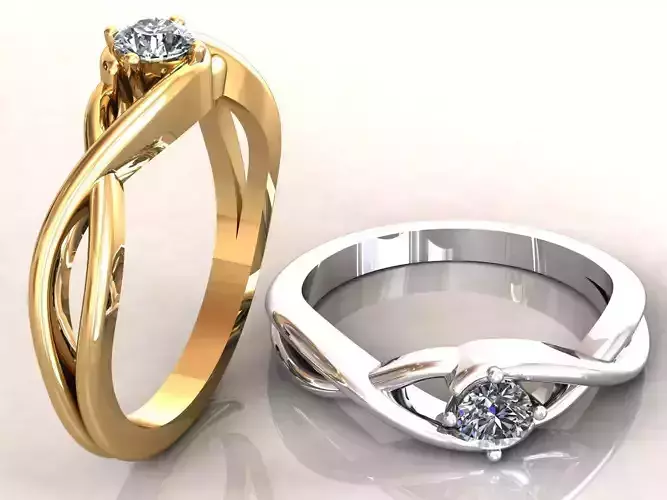 Twisted Knot Ring 22pt