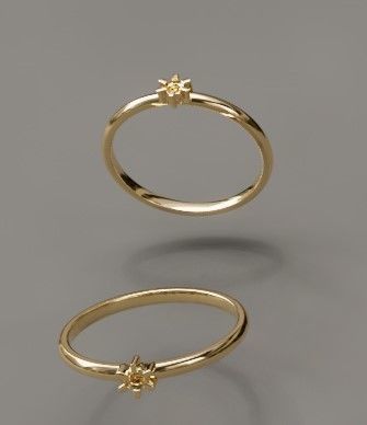 set of 6 ultra-lightweight rings 3D print model_2