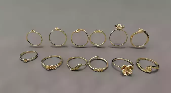 set of 6 ultra-lightweight rings