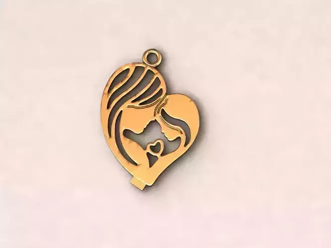 Mother with child baby pendant 14