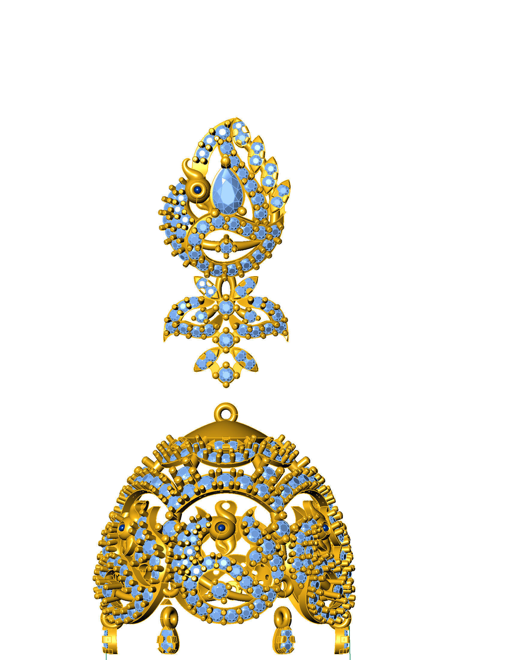 EARING STUDS 3D model_4