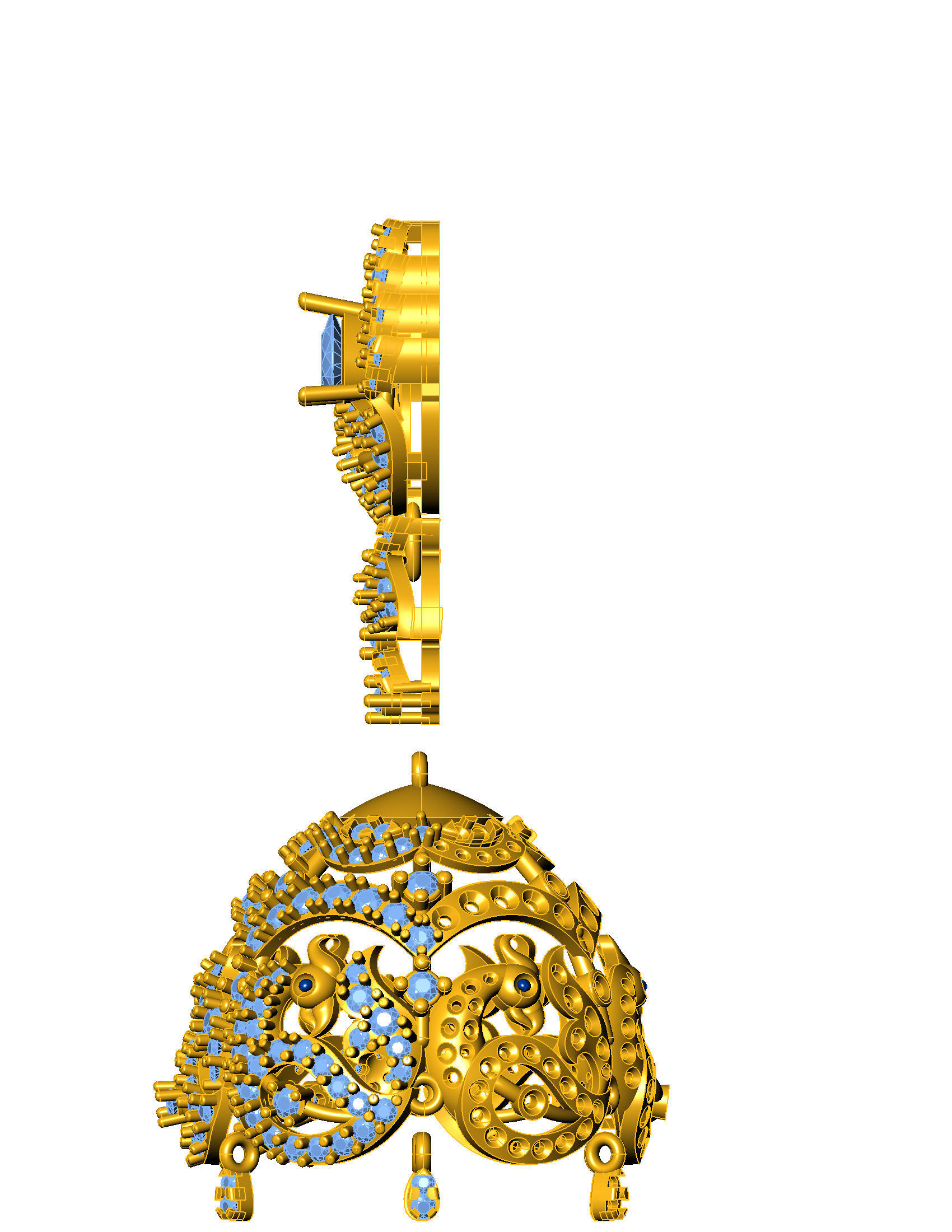 EARING STUDS 3D model_5