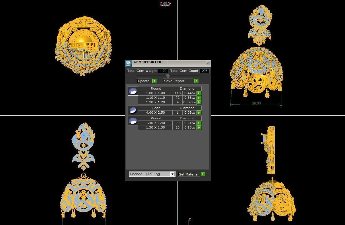 EARING STUDS 3D model_1