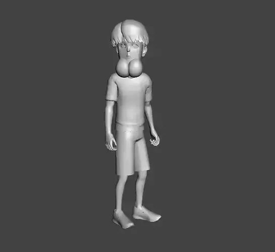 Ball Chinned Kid One punch man 3D Model