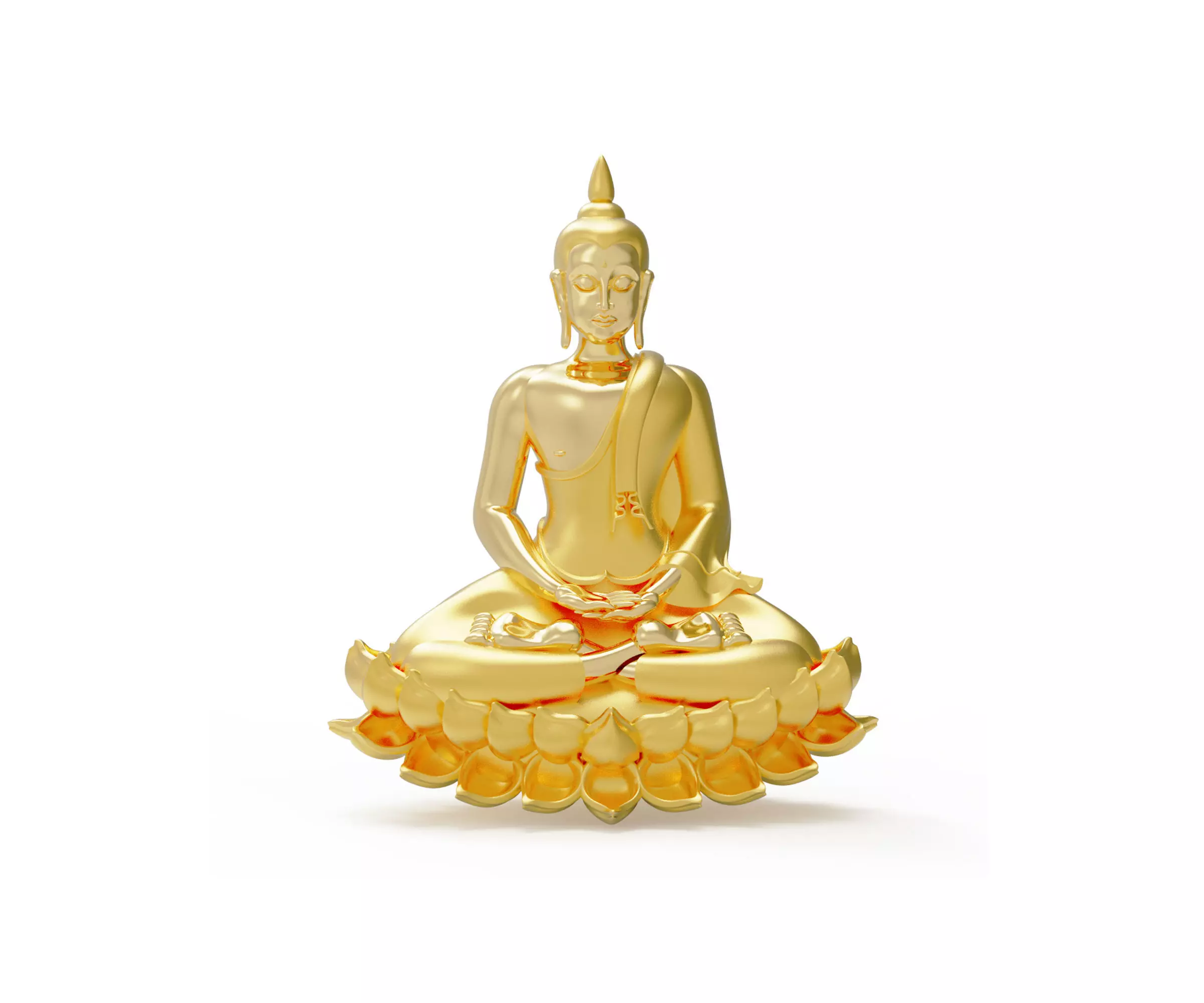 Buddha sitting  pendant 3D print model FG02 3D print model_0