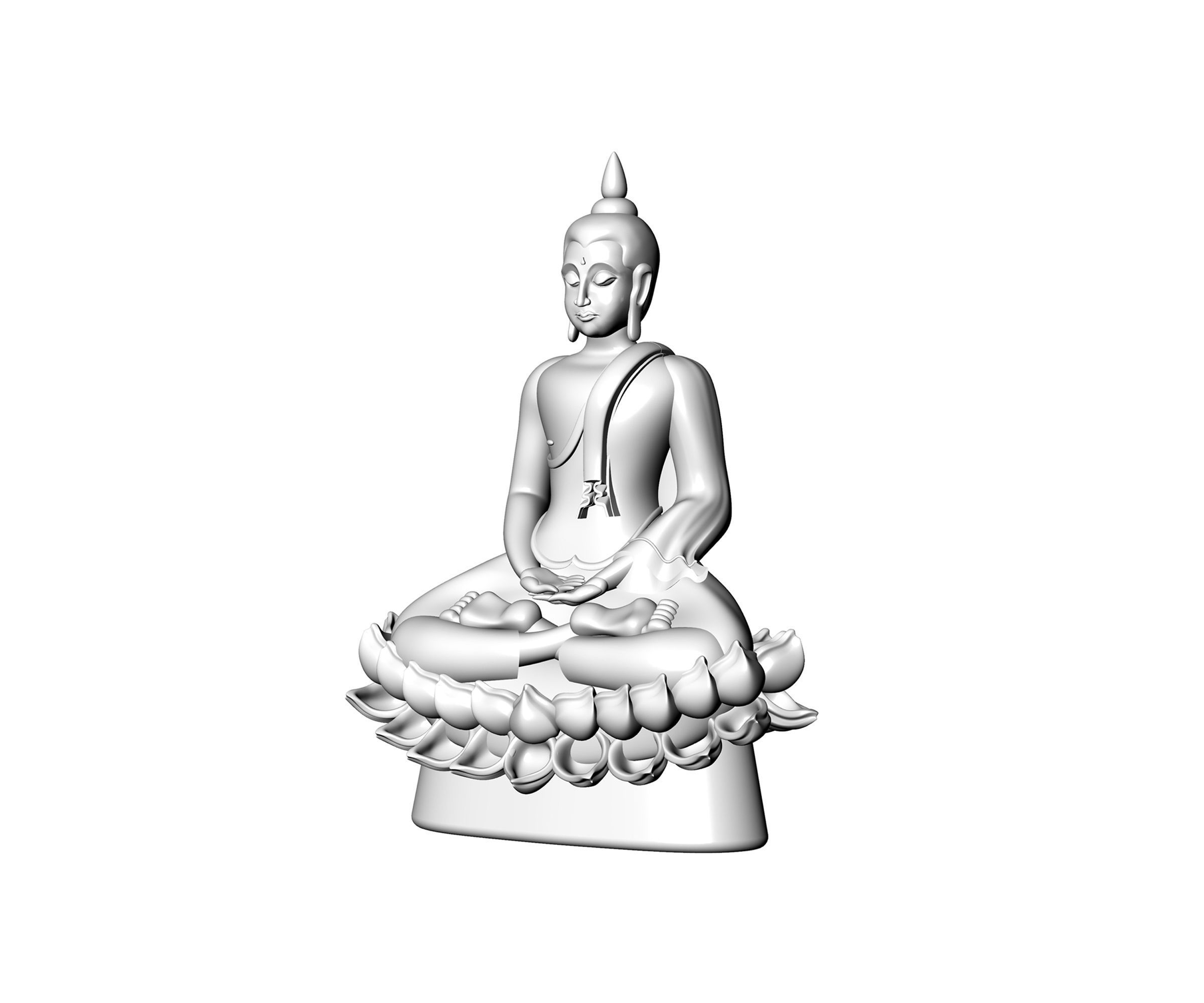 Buddha sitting  pendant 3D print model FG02 3D print model_1