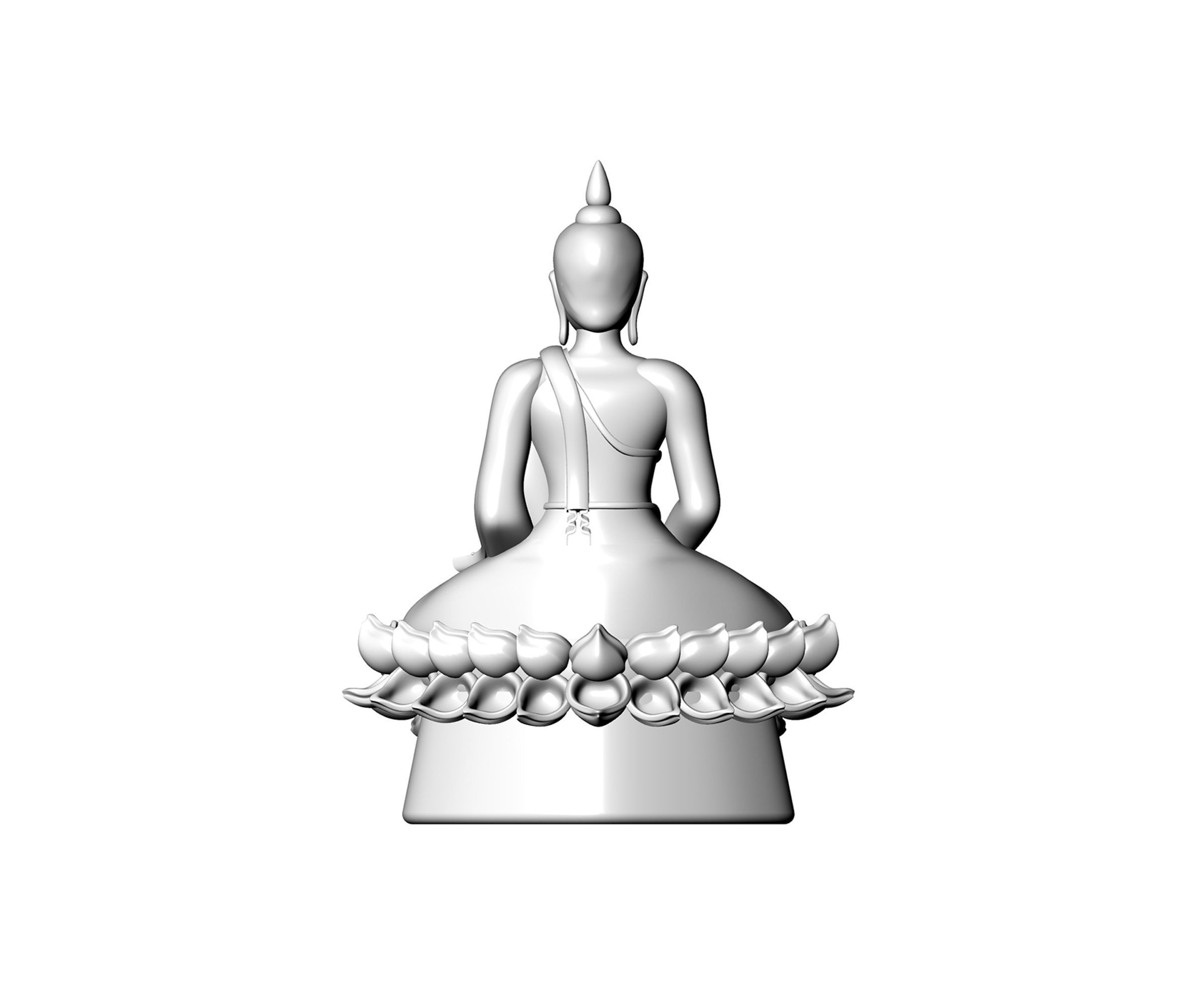 Buddha sitting  pendant 3D print model FG02 3D print model_4