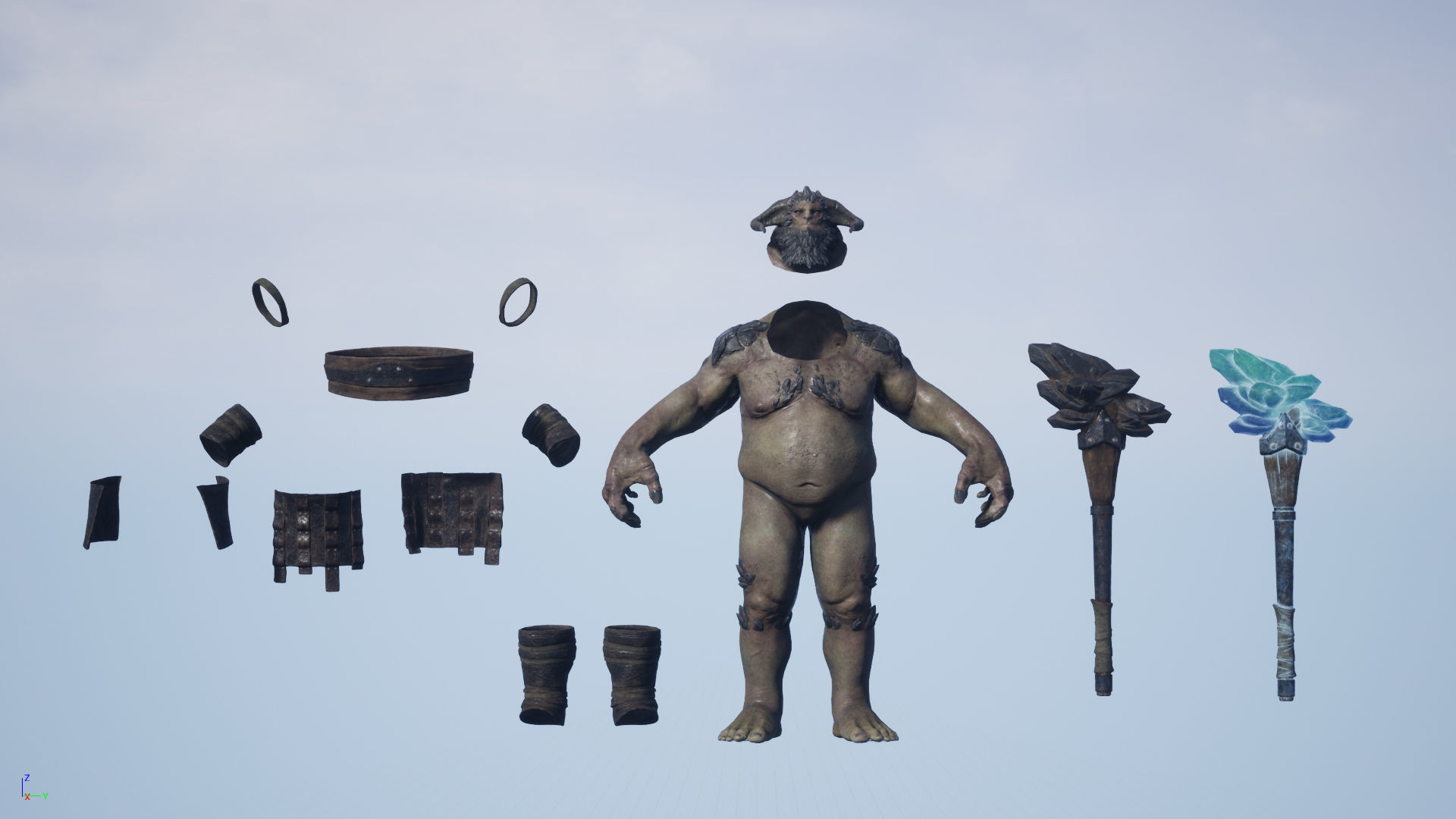 Cave Troll Low-poly 3D model_27