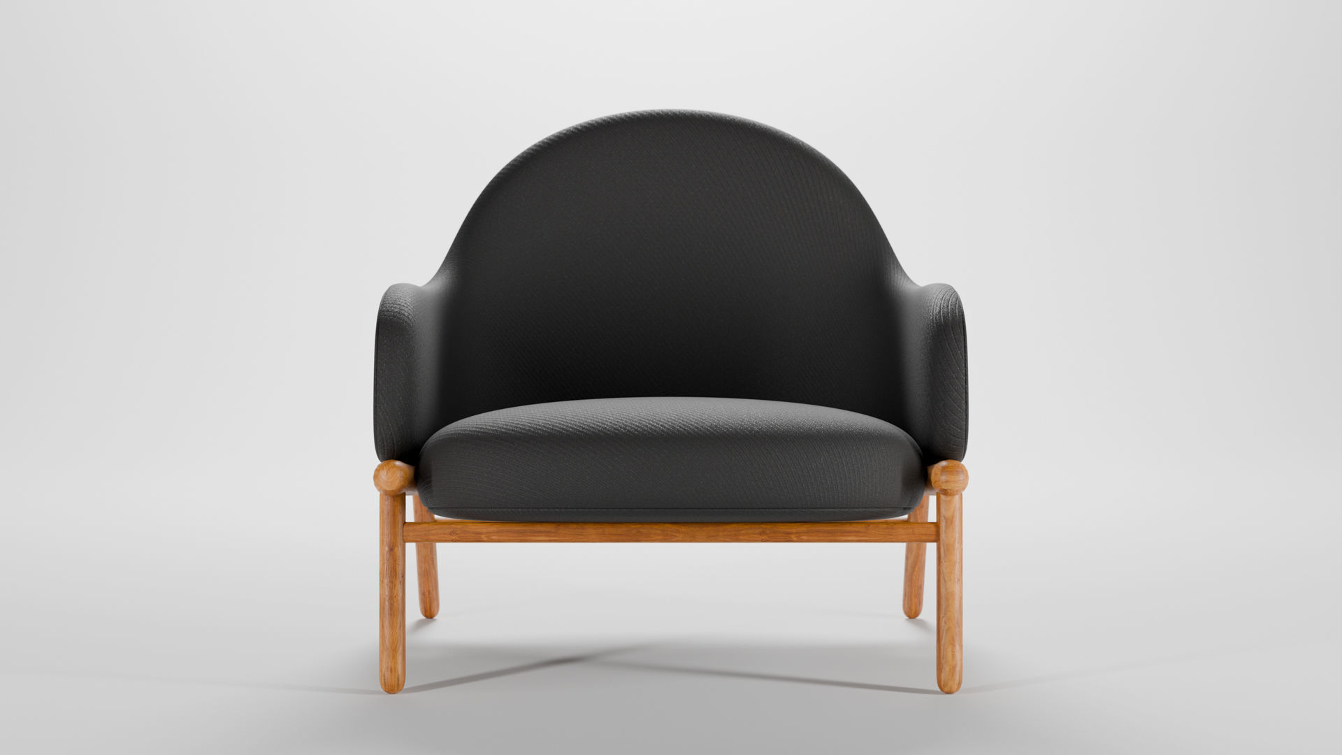 Modern design single sofa Low-poly 3D model_4