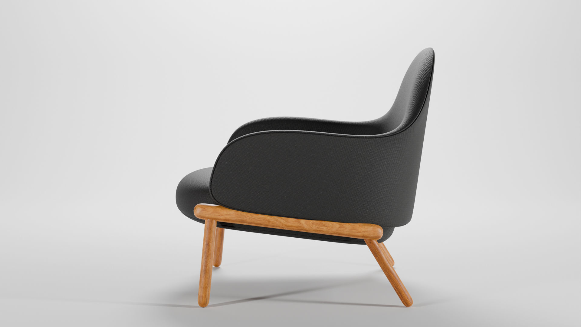 Modern design single sofa Low-poly 3D model_8