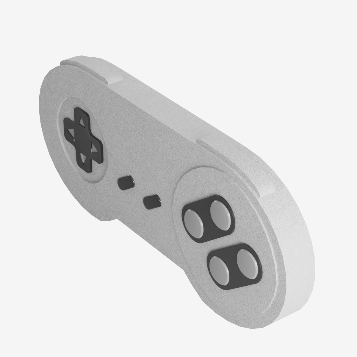 Classic Game Controller Low-poly 3D model_10