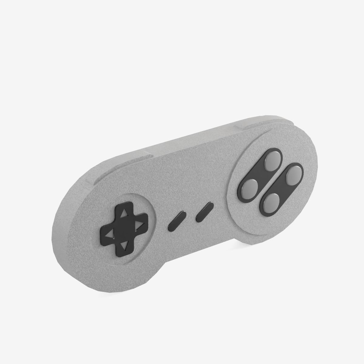 Classic Game Controller Low-poly 3D model_7