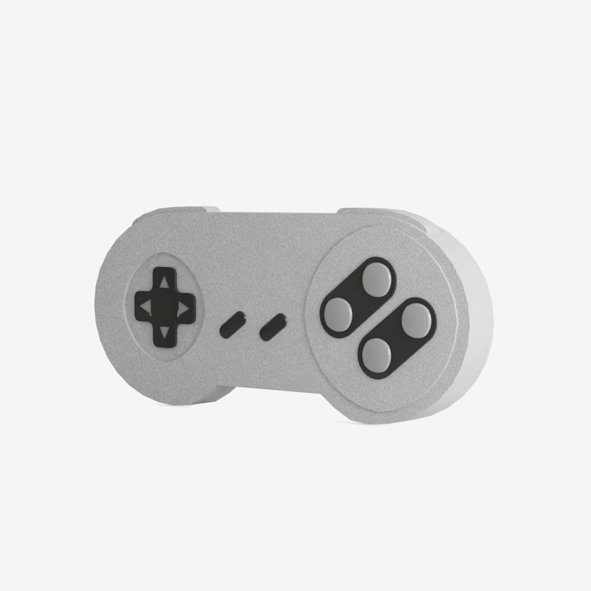 Classic Game Controller Low-poly 3D model_5