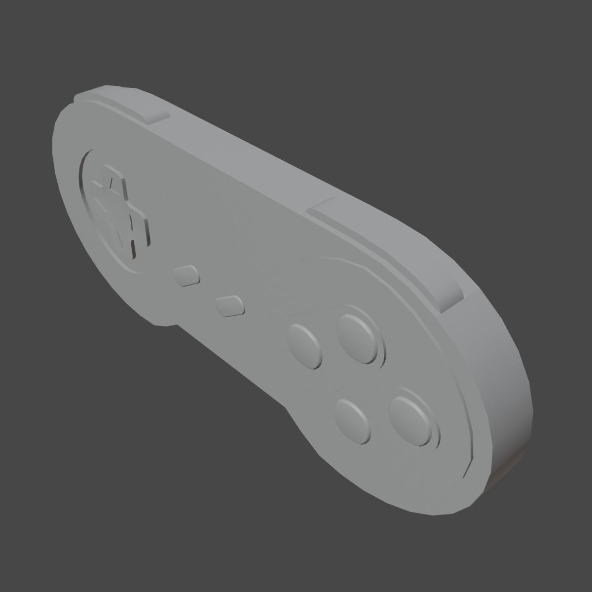 Classic Game Controller Low-poly 3D model_14