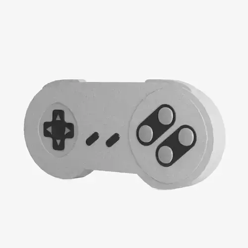 Classic Game Controller Low-poly 3D model
