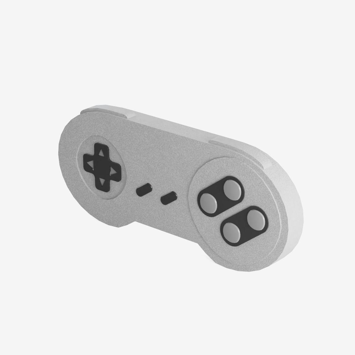 Classic Game Controller Low-poly 3D model_8