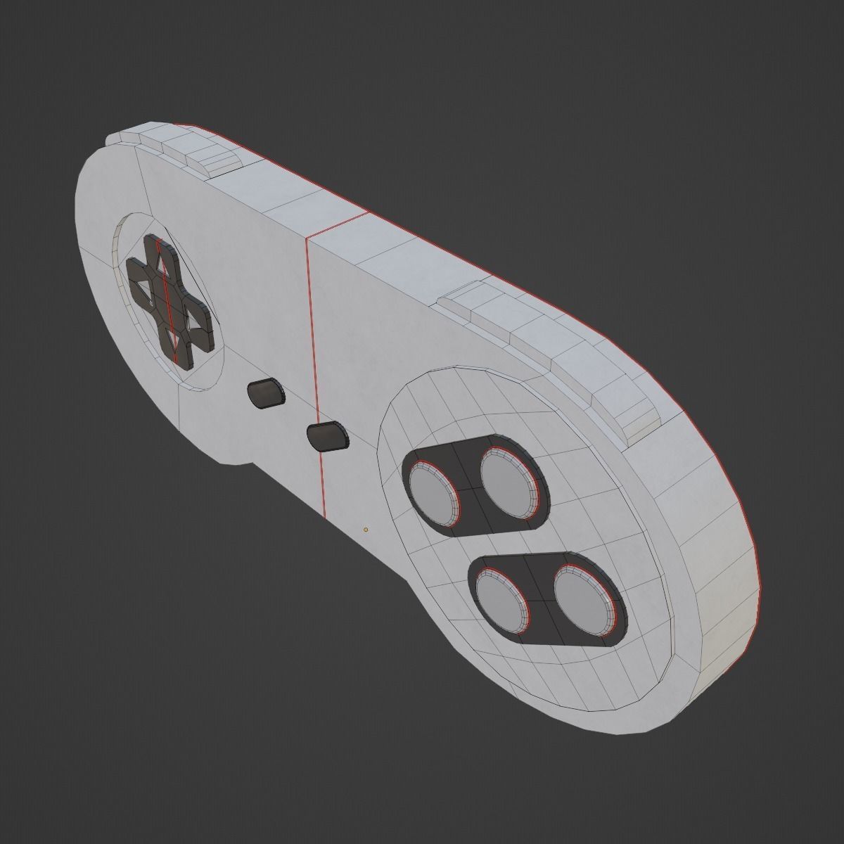 Classic Game Controller Low-poly 3D model_13