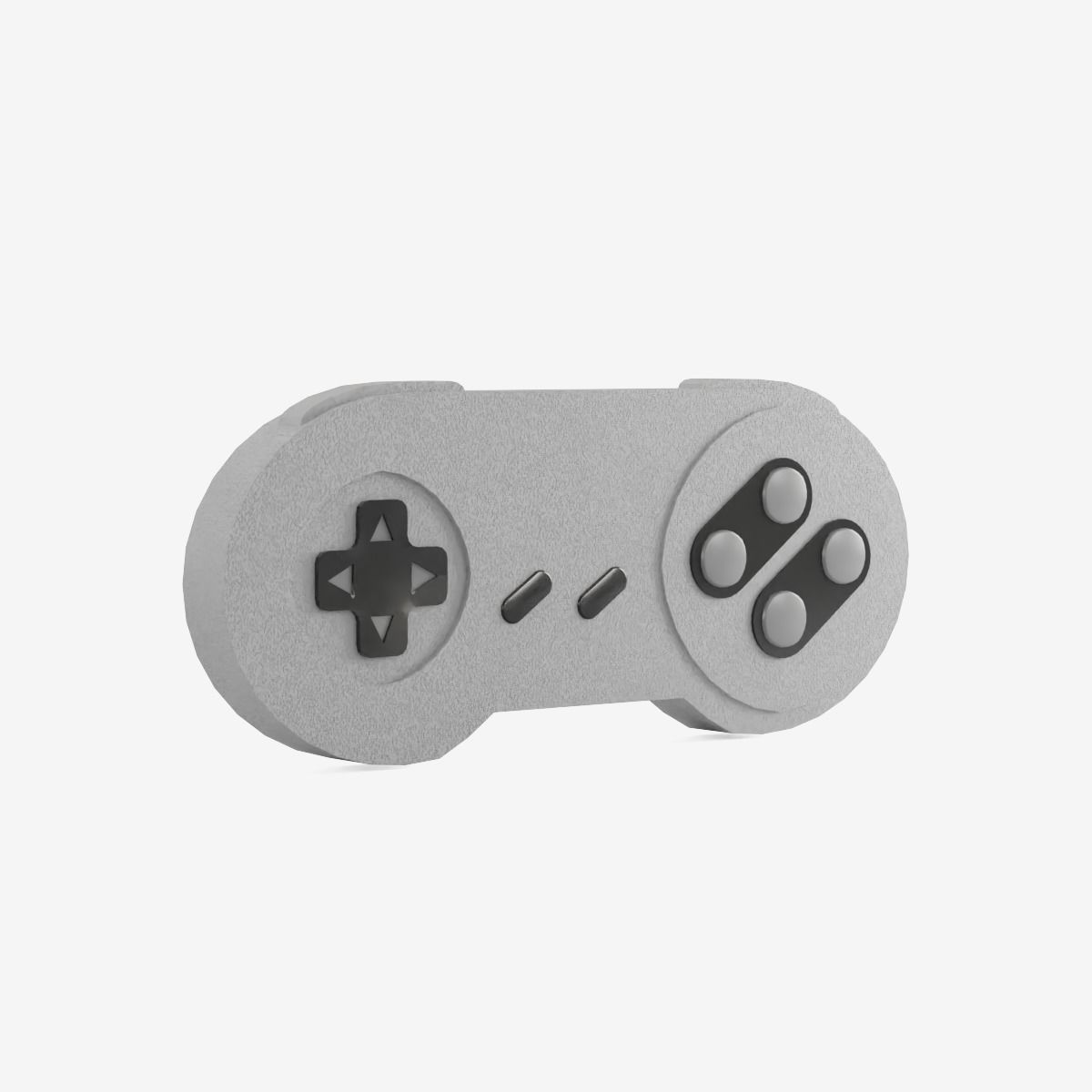 Classic Game Controller Low-poly 3D model_4