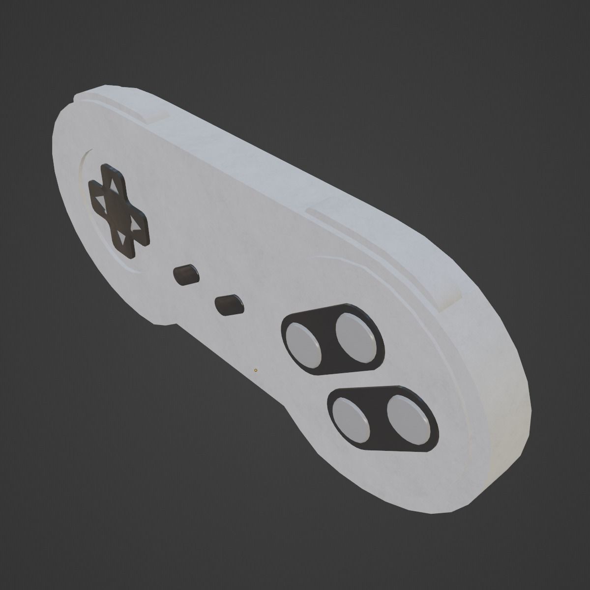 Classic Game Controller Low-poly 3D model_12