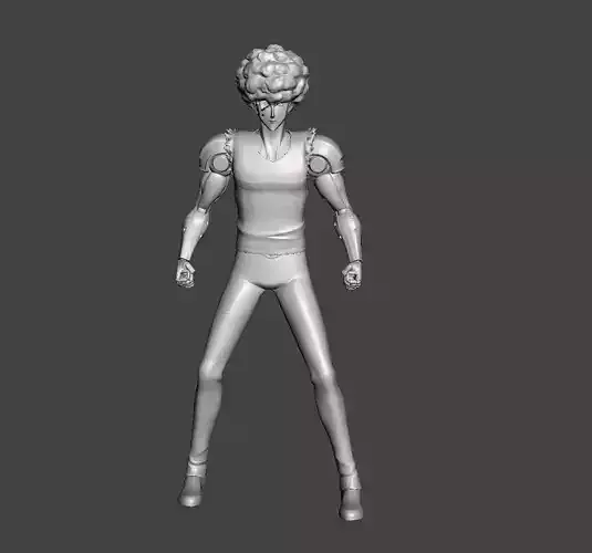 Genos Demon Cyborg Damged 3D Model