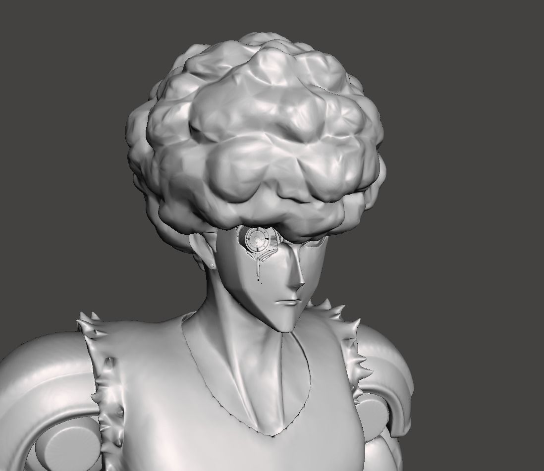 Genos Demon Cyborg Damged 3D Model 3D print model_1